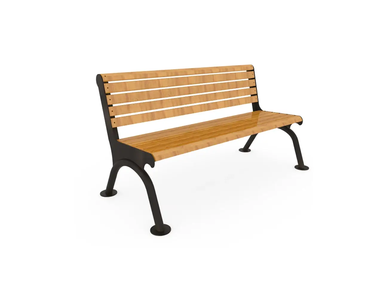 Döküm ayaklı ahşap park bankı