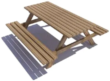 PM 01 Piknik Masası — Piknik Masaları, Park Misa katalog sayfası ve teknik ölçüleri